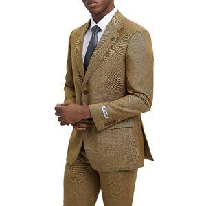 Oatmeal Double breasted Vest Stacy Adams Men's Suit